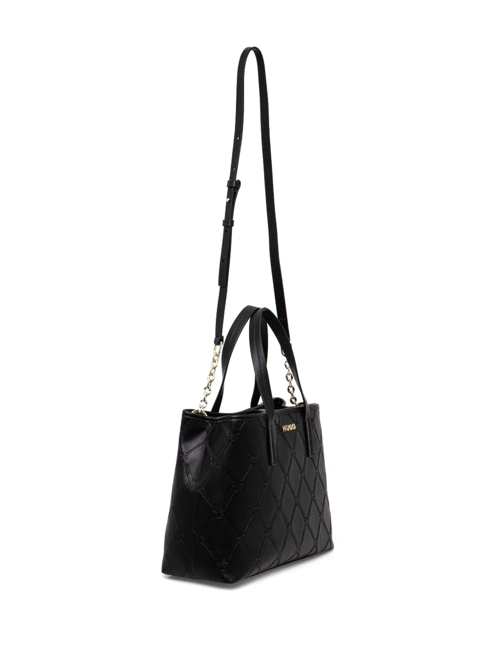HUGO all over Monogram Tote Bag Black FARFETCH AO