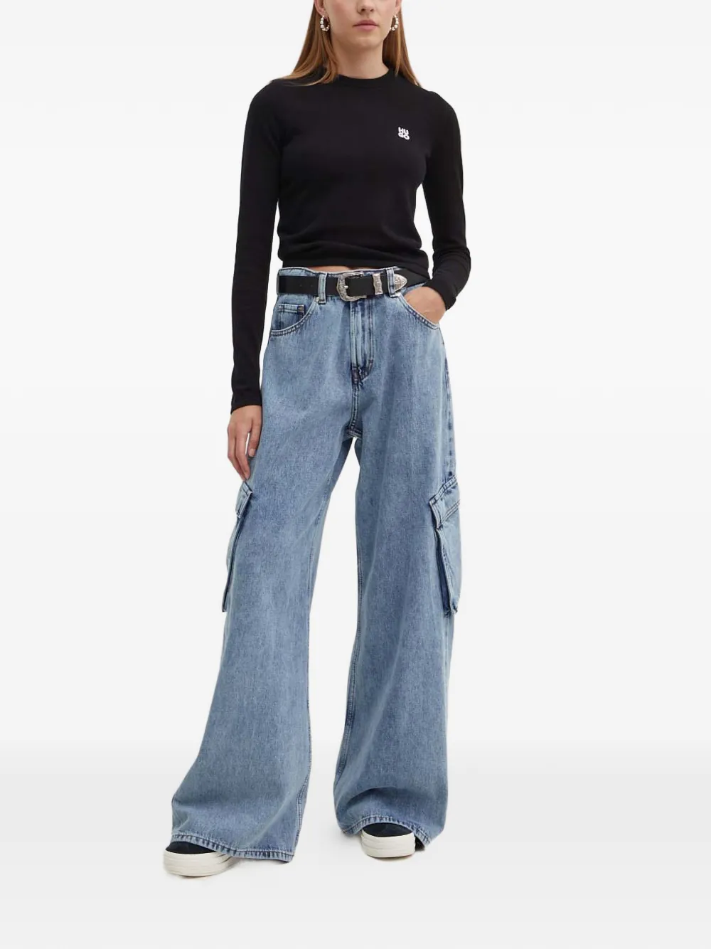 HUGO suéter con cuello redondo y logo | Suéteres | Image 2