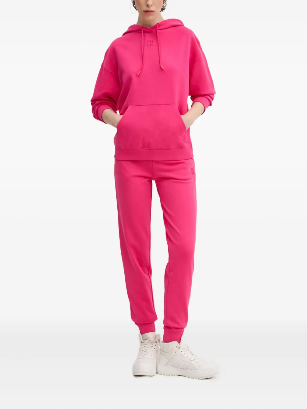 HUGO Broek met logodetail - Roze