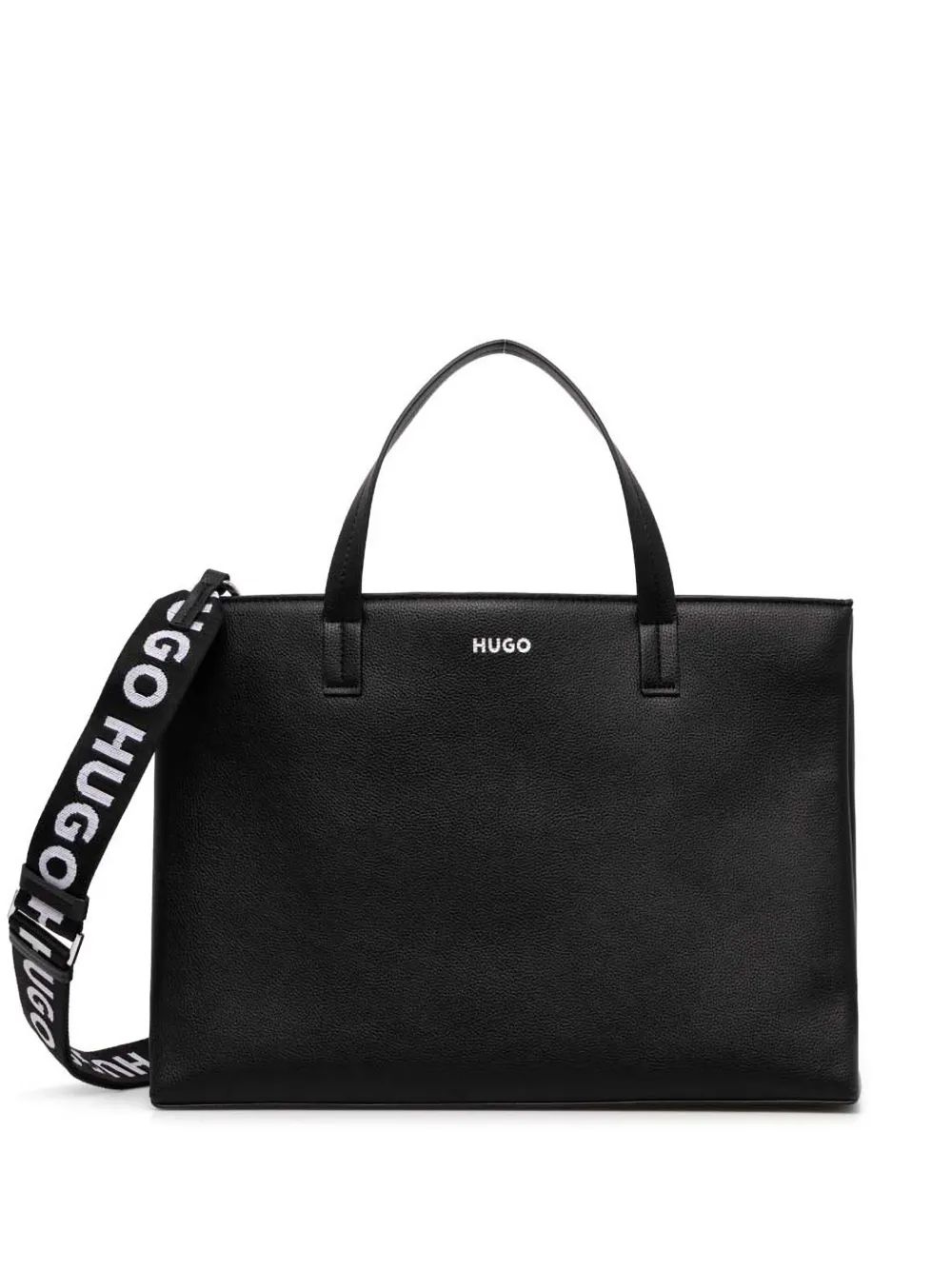 HUGO logo-print tote bag | Black | Image 1