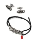 HUGO logo-charm bracelet and cufflinks set - Silver