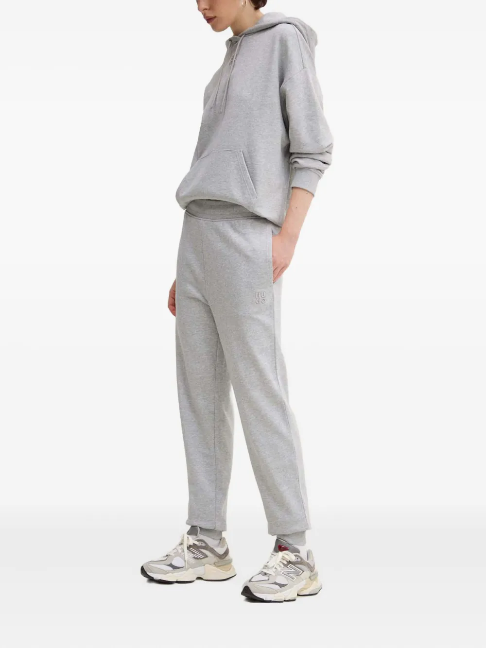 HUGO Broek met logodetail - Grijs