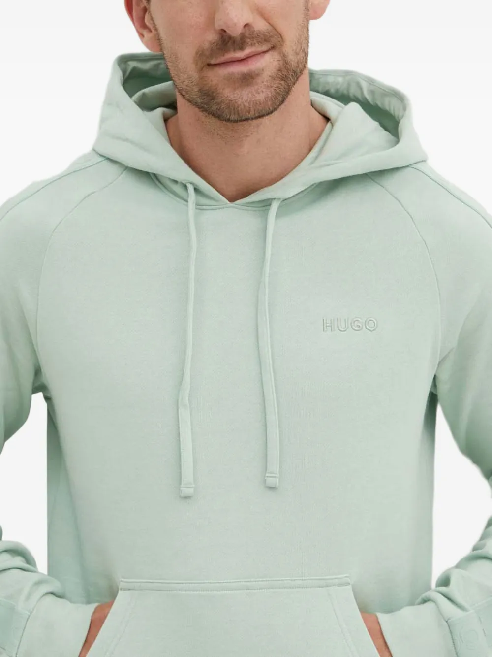 HUGO Sweater met capuchon Groen