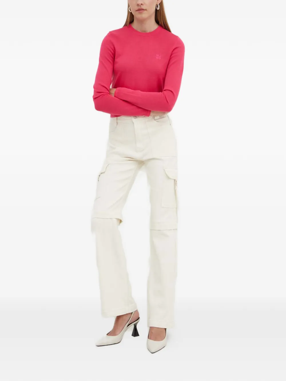 HUGO suéter con cuello redondo y logo | Suéteres | Image 2