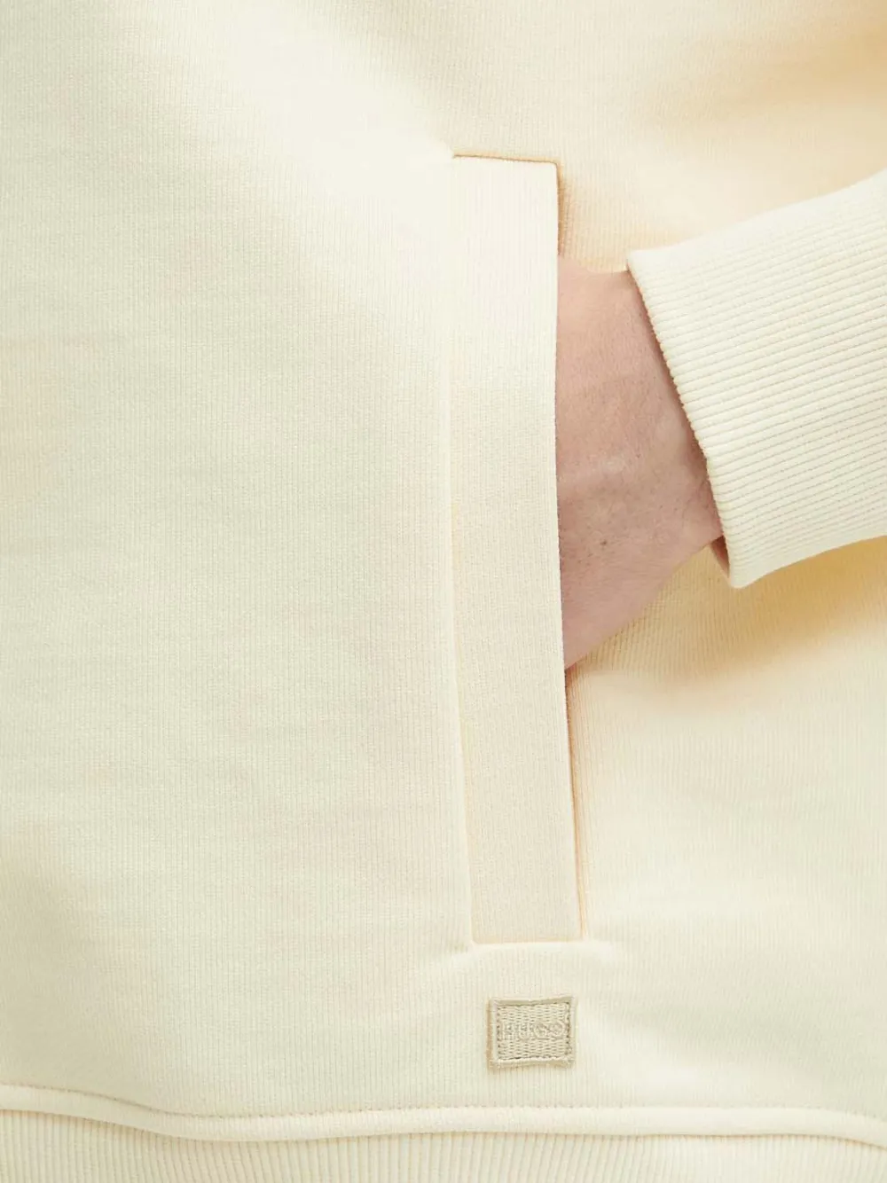 HUGO Hoodie met trekkoord Beige