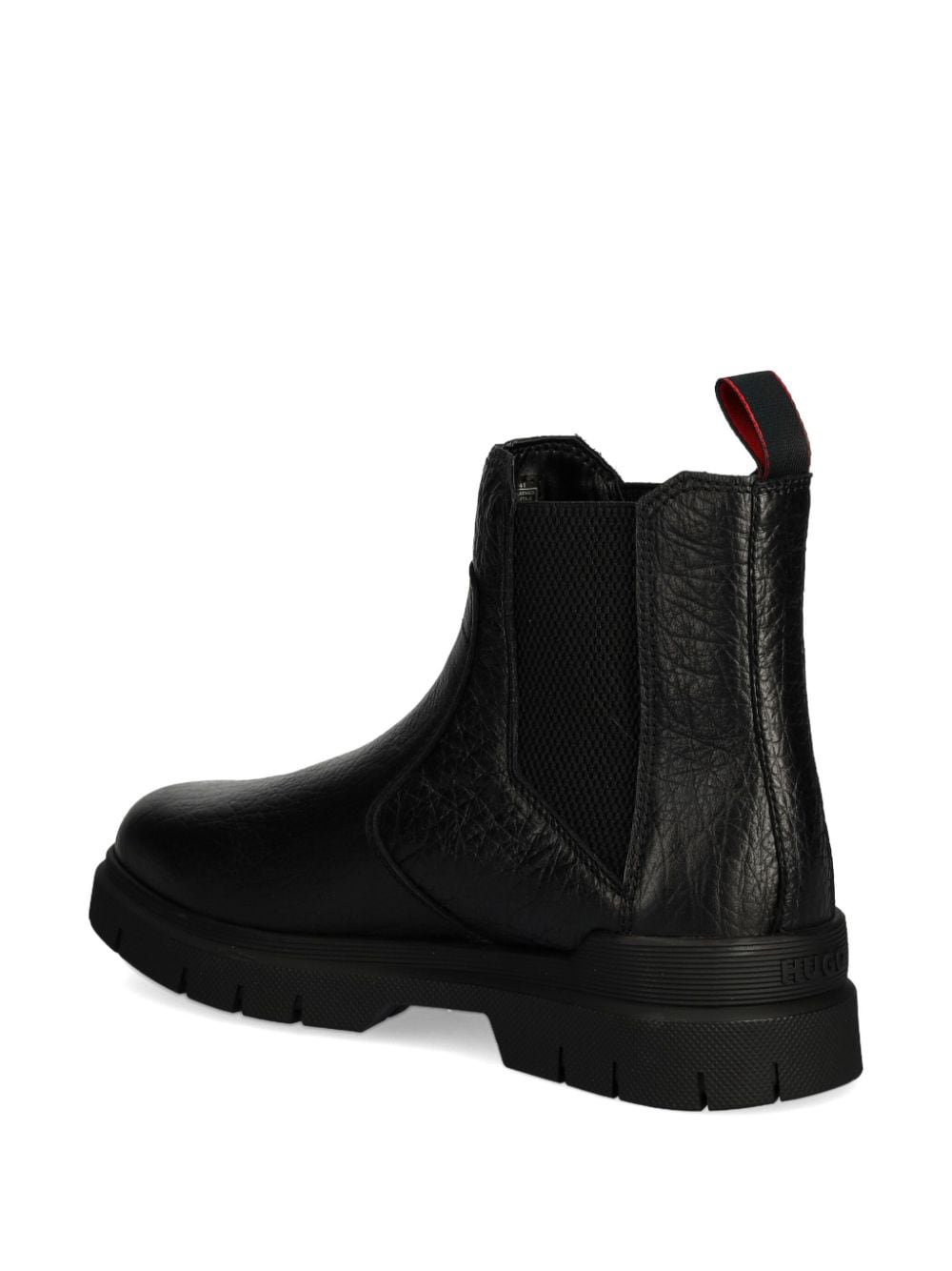 Shop Hugo Leather Chelsea Boots In Black