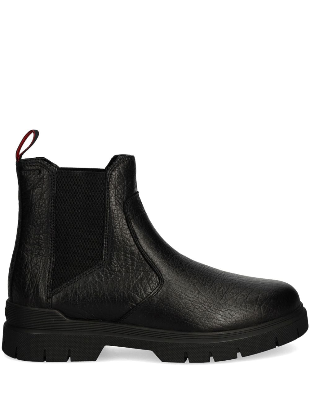 Shop Hugo Leather Chelsea Boots In Black