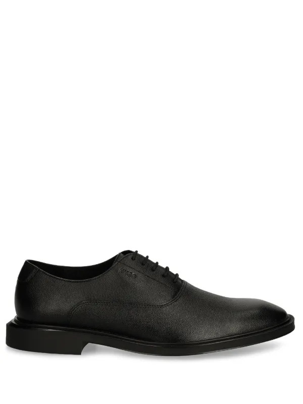 HUGO Leather Derby Shoes Black FARFETCH HU
