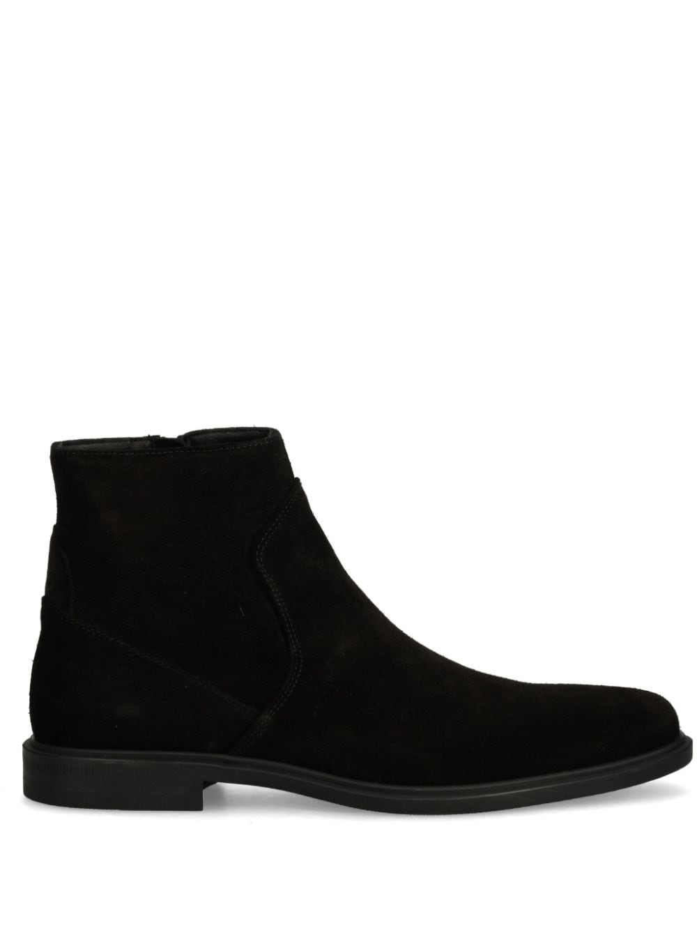 Shop Hugo Suede Ankle Boots In Black