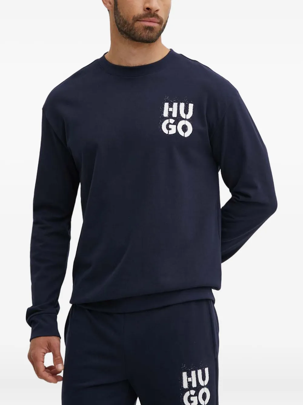 HUGO sudadera con detalle del logo | azul | Image 1