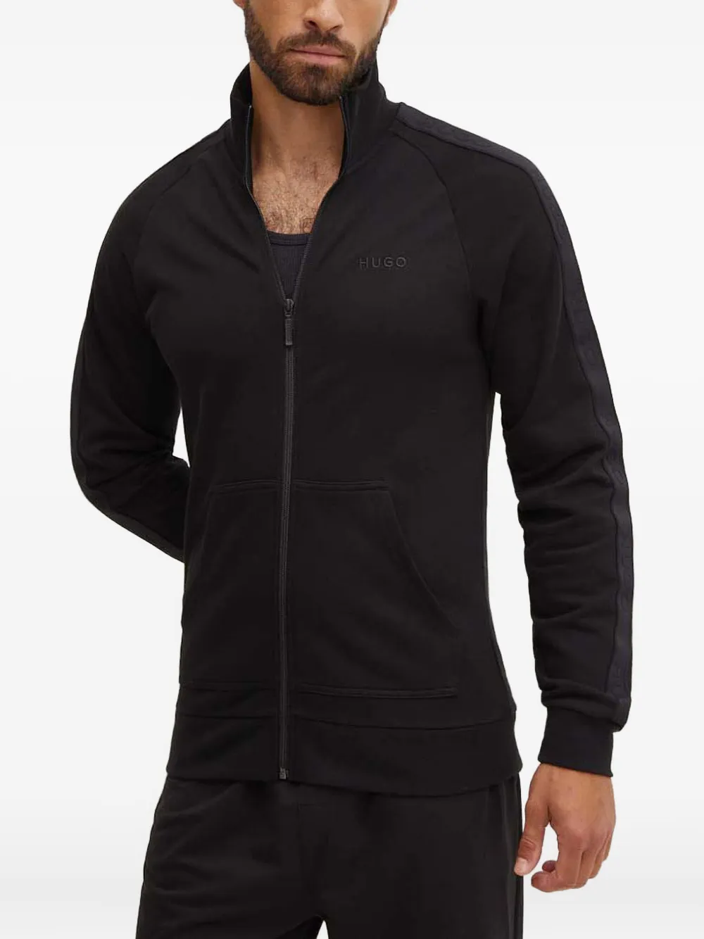 HUGO suéter Zip Logo | negro | Image 1