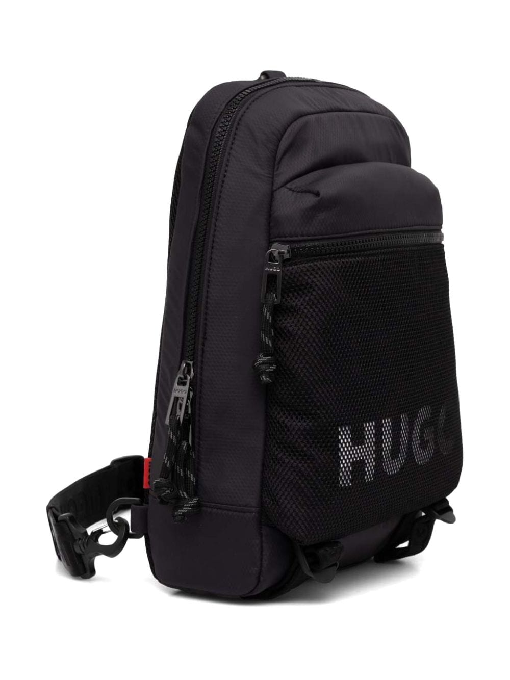 Shop Hugo Logo-print Backpack In 黑色