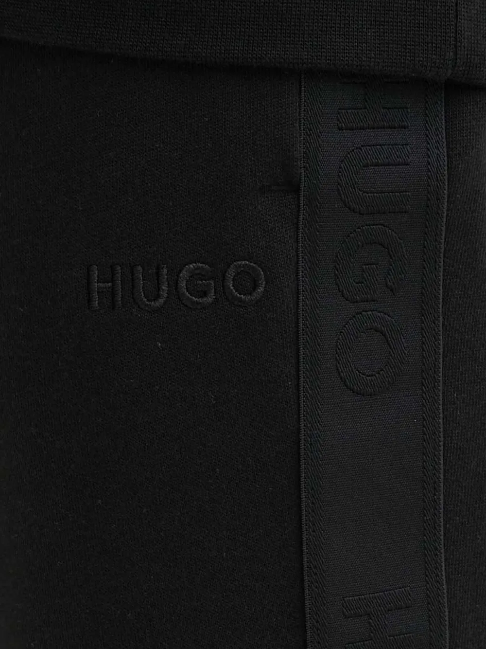 HUGO Katoenen trainingsbroek Zwart