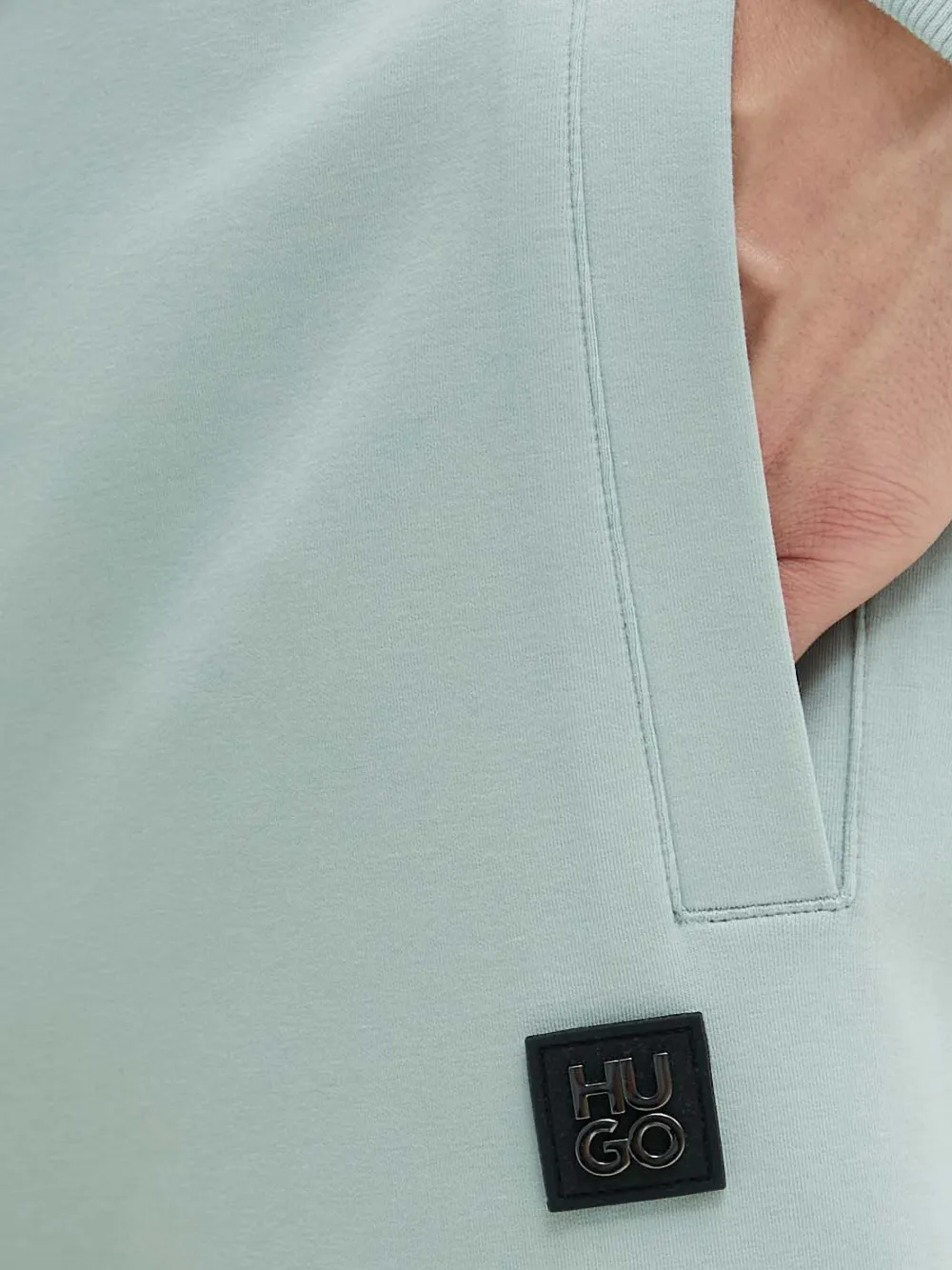 HUGO Broek met trekkoord en logo Blauw