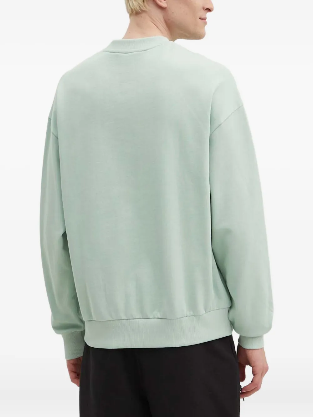 Hugo Boss Appliqué Crew Neck Sweatshirt In Green