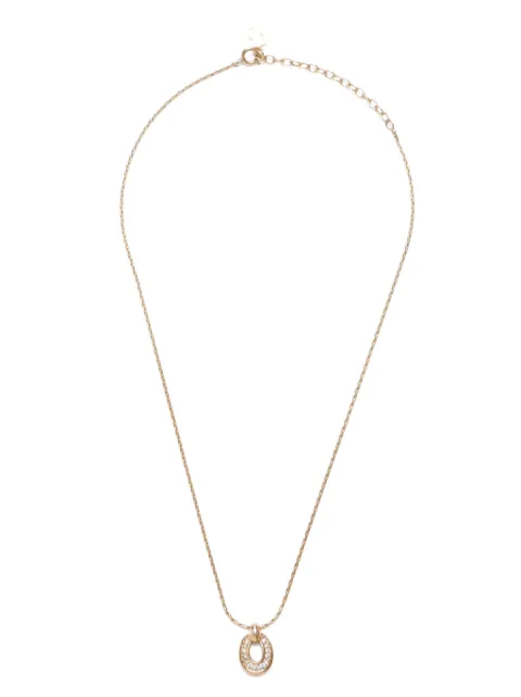 Christian Dior Pre-Owned rhinestone pendant necklace