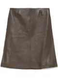 TOTEME leather midi skirt - Brown