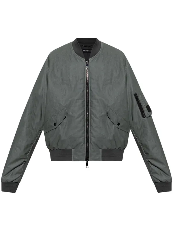 Dolce & Gabbana Classic Flight Bomber Jacket | Grey | FARFETCH JO 