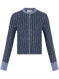 Lanvin metallic knitted cardigan - Blue