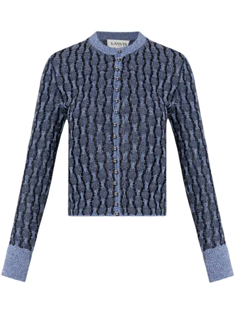 Lanvin metallic knitted cardigan