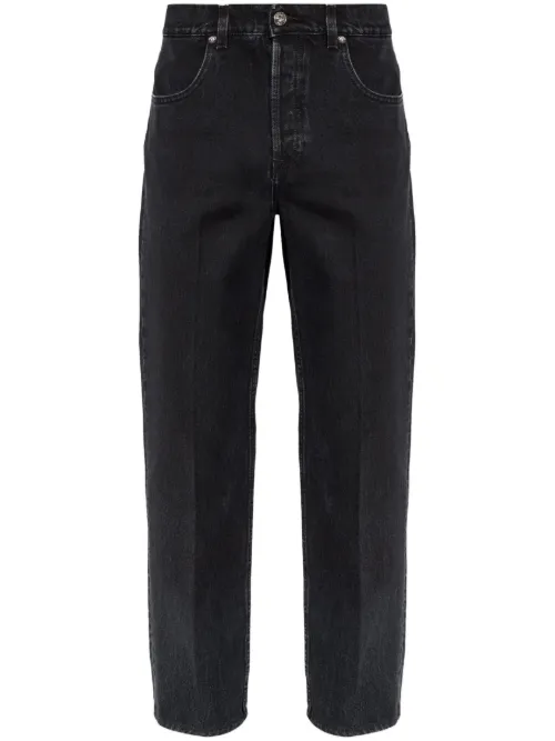 Lanvin jean à logo embossé - Noir - Lanvin - Modalova