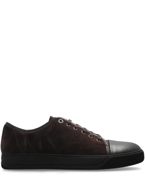 Lanvin panelled suede sneakers