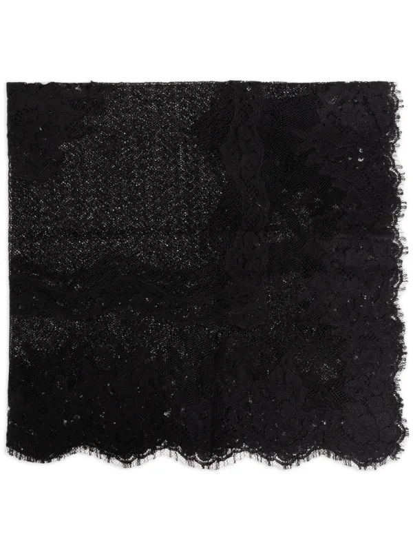 スカーフ DOLCE & GABBANA Woman Neck scarf Black FN090RGDB7Z HN4ZW Dolce & Gabbana Lace Scarf | Black | FARFETCH