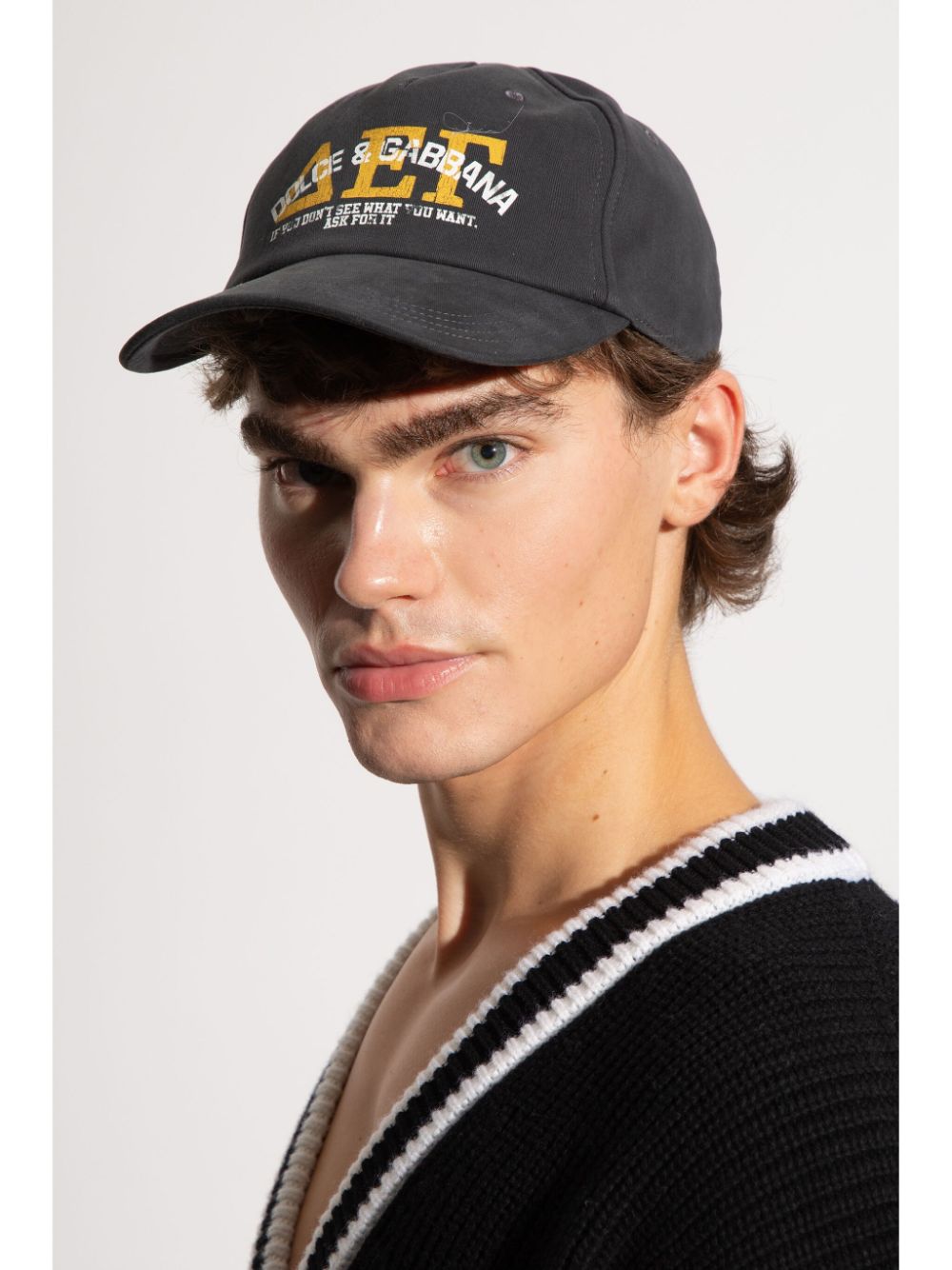 Dolce & Gabbana logo-print baseball cap - Zwart