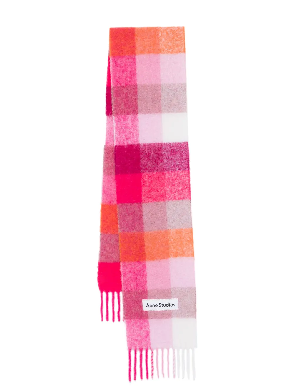 Acne Studios Checked Scarf In Pink