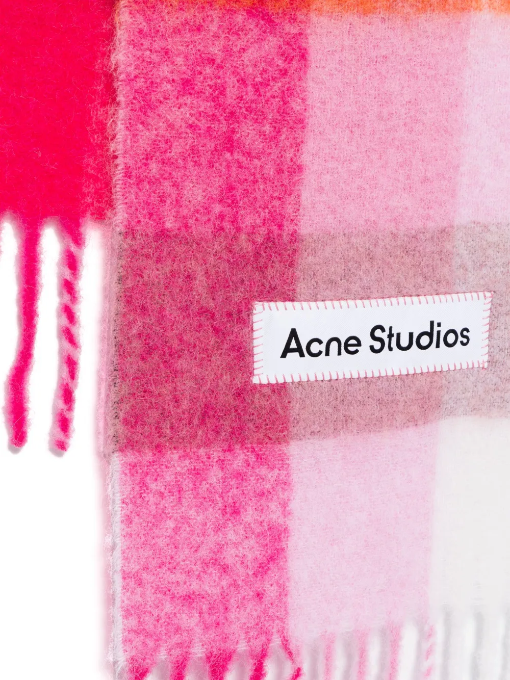 Acne Studios Geruite sjaal Roze