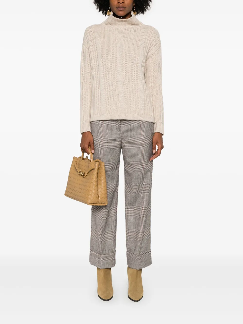 Incotex Prince of Wales-check trousers - Bruin