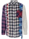 Needles patchwork-design shirt - Black