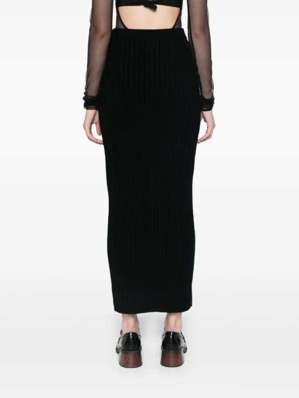 【関税&送料込】Max Mara Abito Midi In Seta Max Mara Seta Midi Skirt | Black | FARFETCH