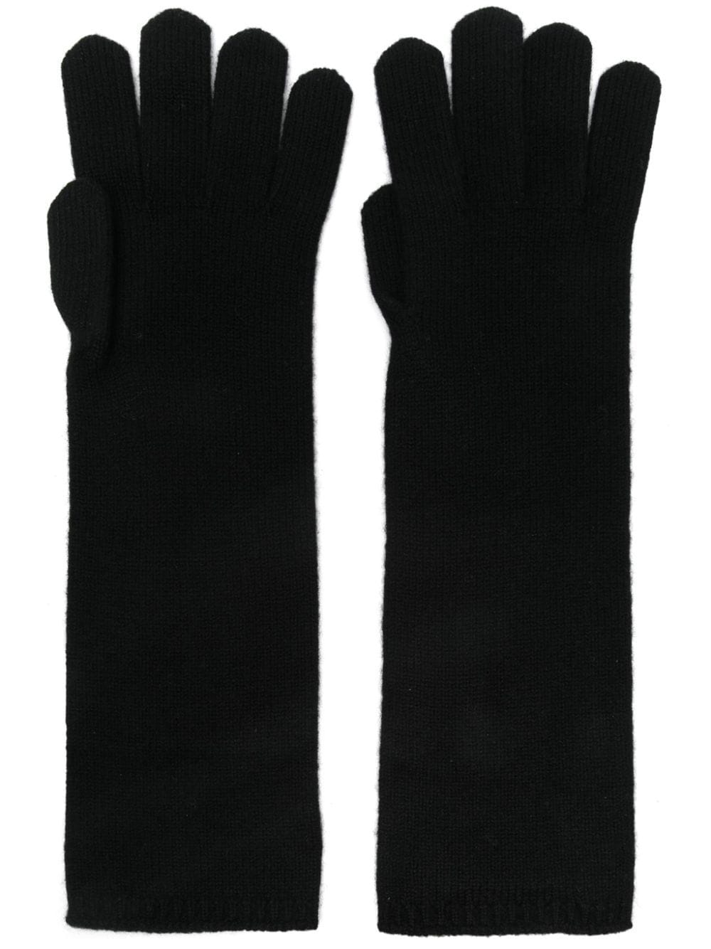 Shop Max Mara Cashmere Gloves In Black