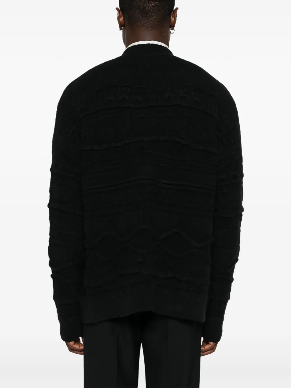 Laneus Vest met V-hals Zwart