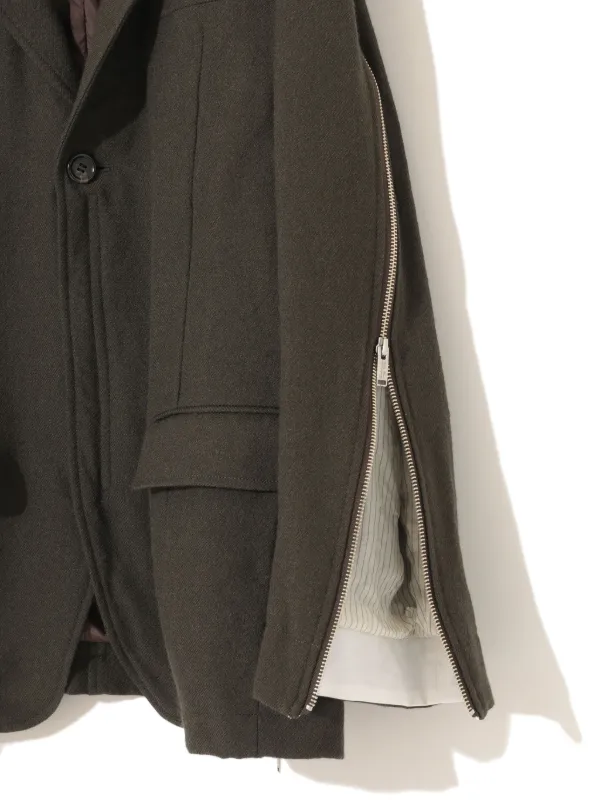 Undercover zip-detail Blazer | Brown | FARFETCH