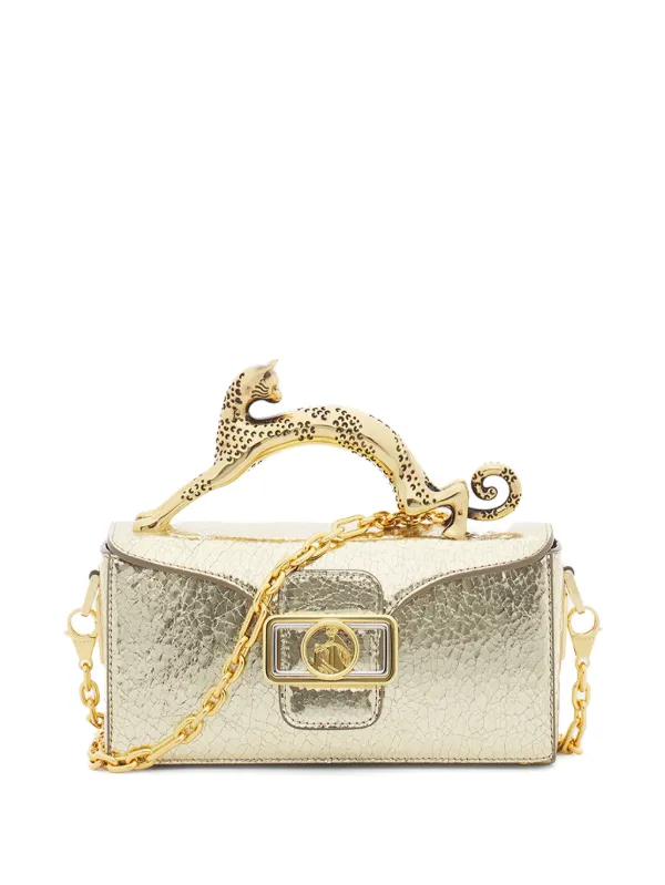 Lanvin Nano Pencil Cat Mini Bag | Gold | FARFETCH
