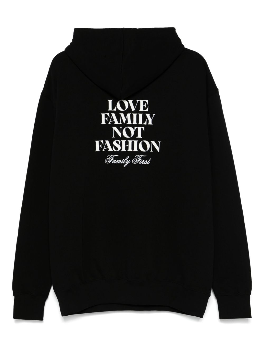 Family First Hoodie met logoprint - Zwart