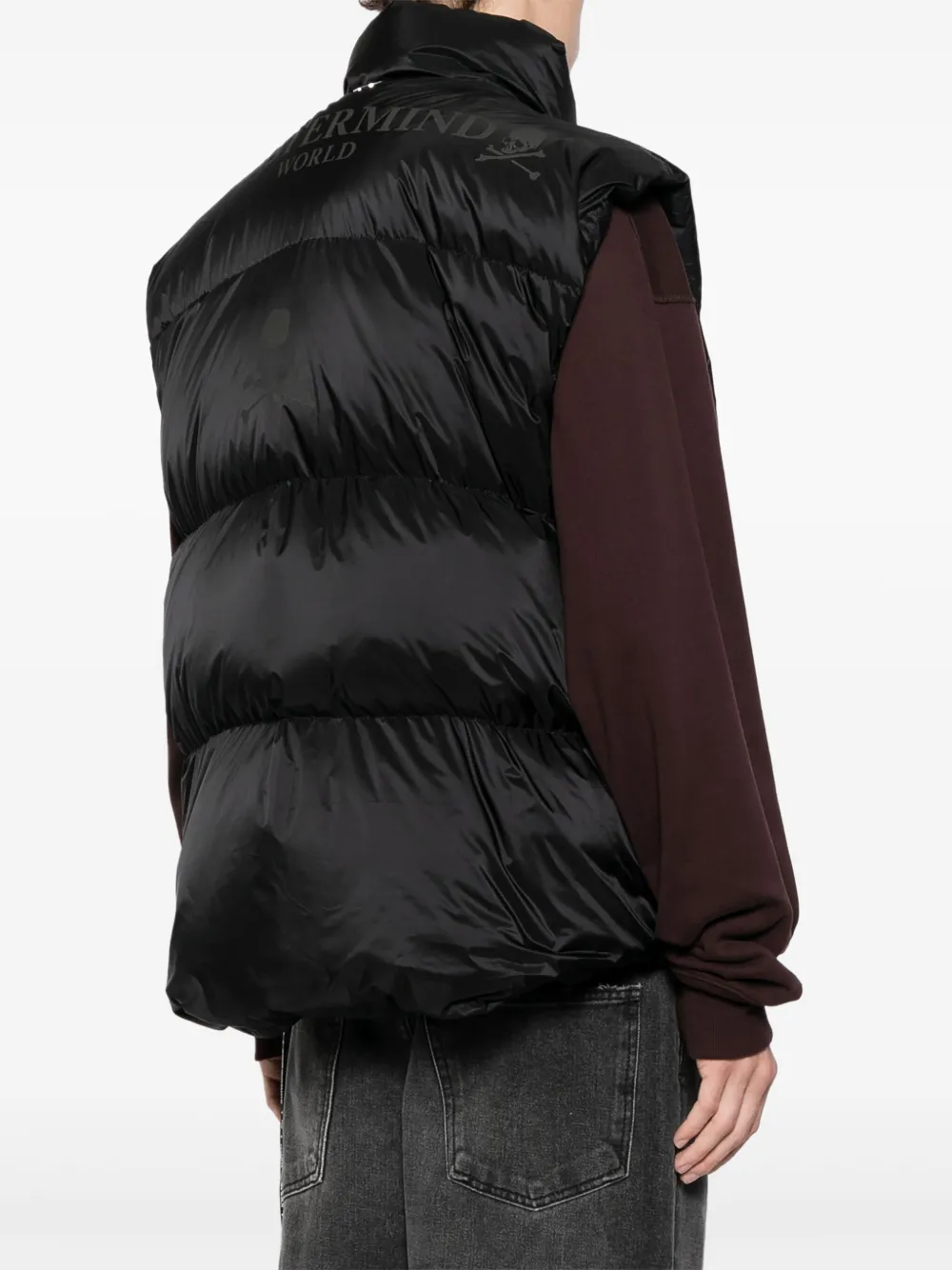 Mastermind Japan Puffer Vest In Black