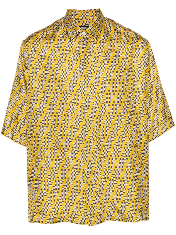 FENDI FF Labyrinth Silk Shirt Farfetch