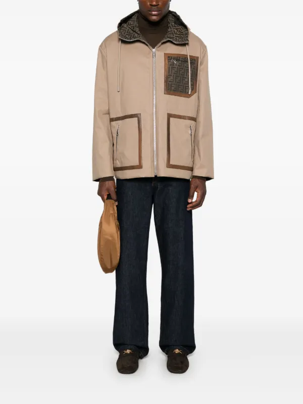 FENDI FF motif Reversible Parka Neutrals FARFETCH IE