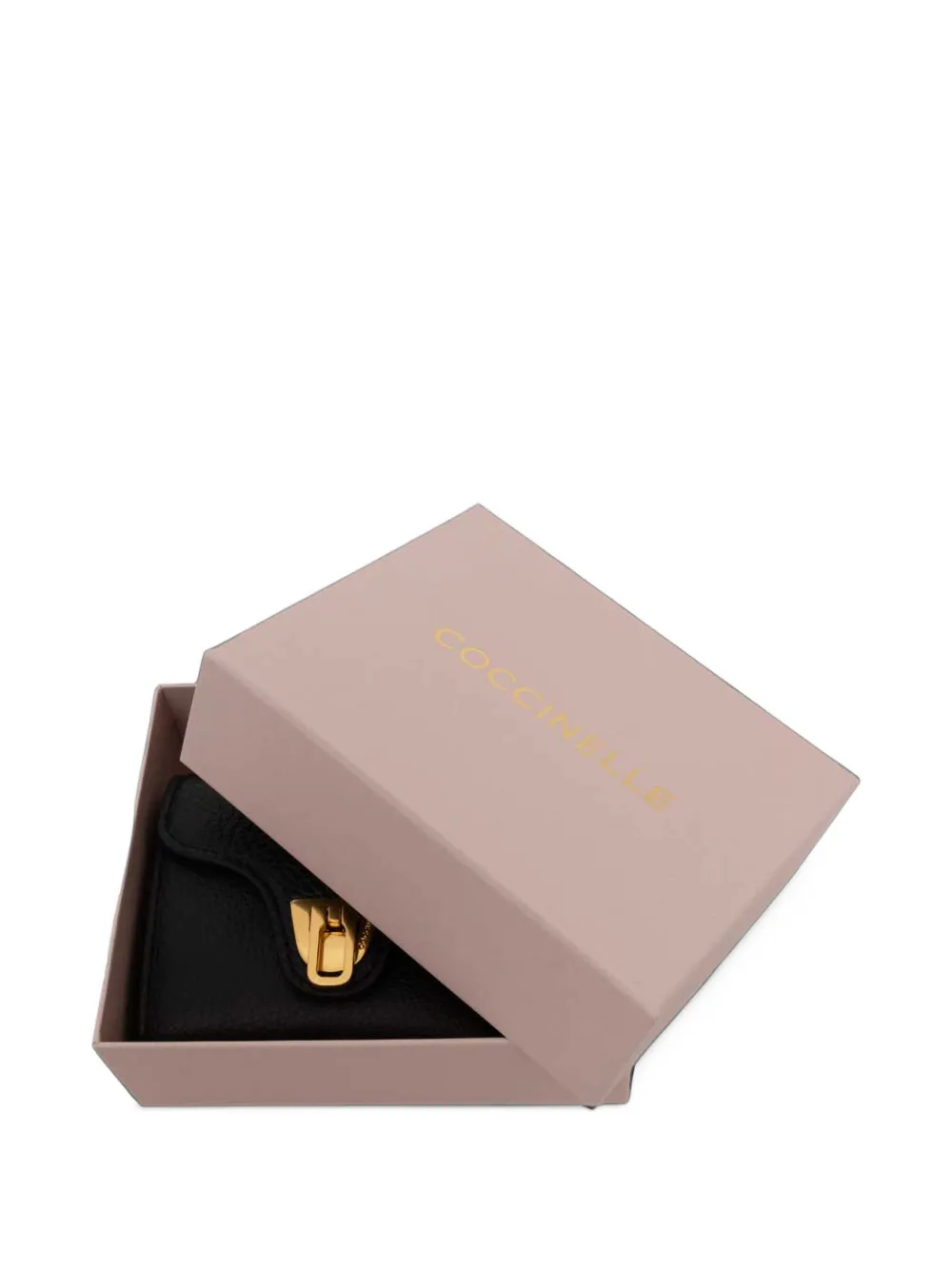 Coccinelle grainy leather wallet Zwart
