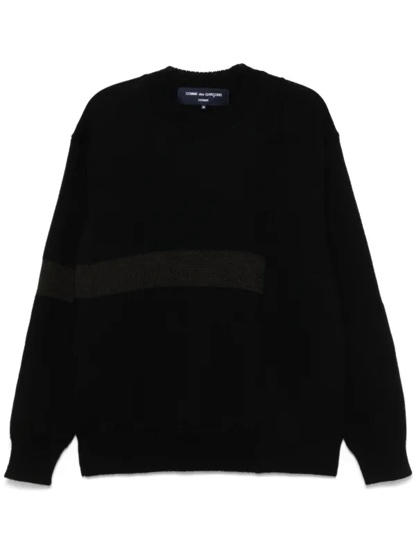 Helmut Lang Logo Men’s outlet Black Knit Sweater Crew Neck Size Medium.