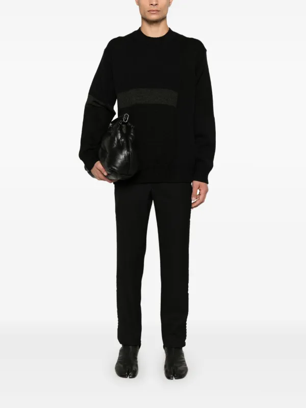 Comme Des Garçons Homme リブニット セーター | ブラック Comme Des Garçons Homme リブニット セーター | ブラック
