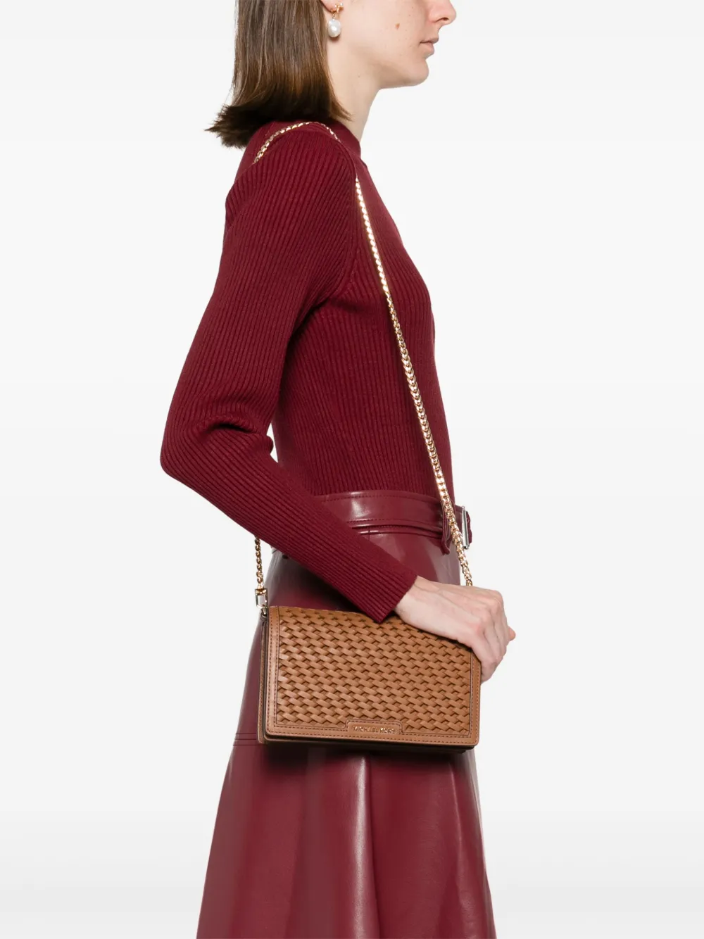 Michael Michael Kors Medium Jet Set Cross Body Bag In Brown