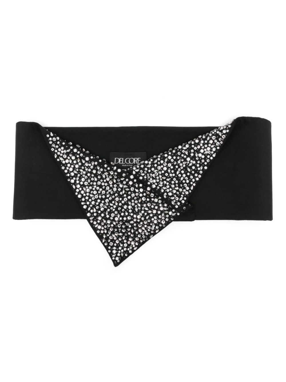 Shop Del Core Crystal-embellished Belt In Black