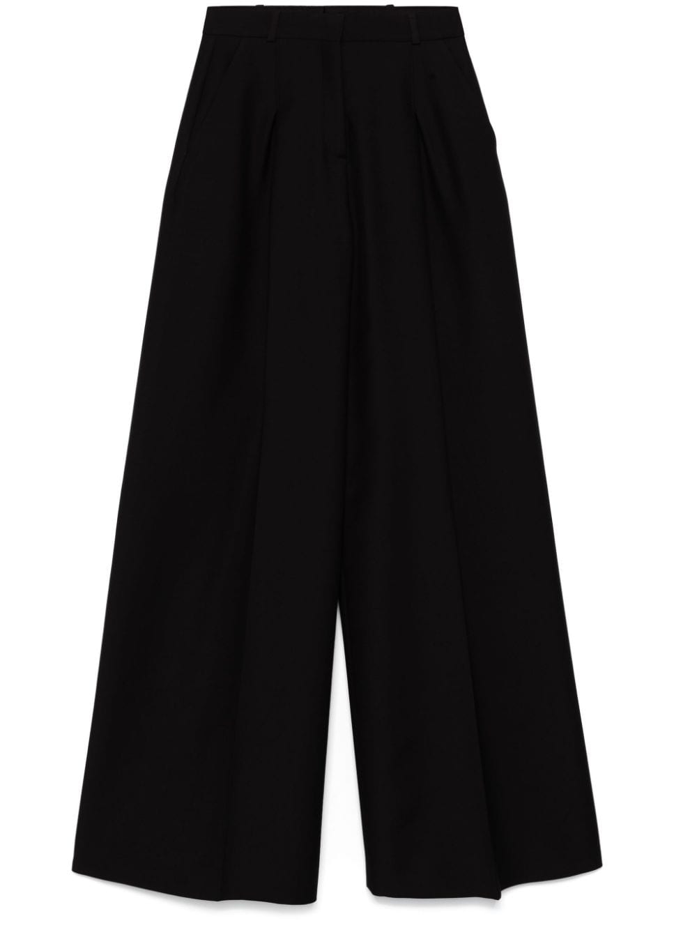 Shop Del Core Wide-leg Trousers In Black