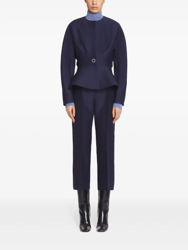 Lanvin peplum-hem Jacket | Blue | FARFETCH