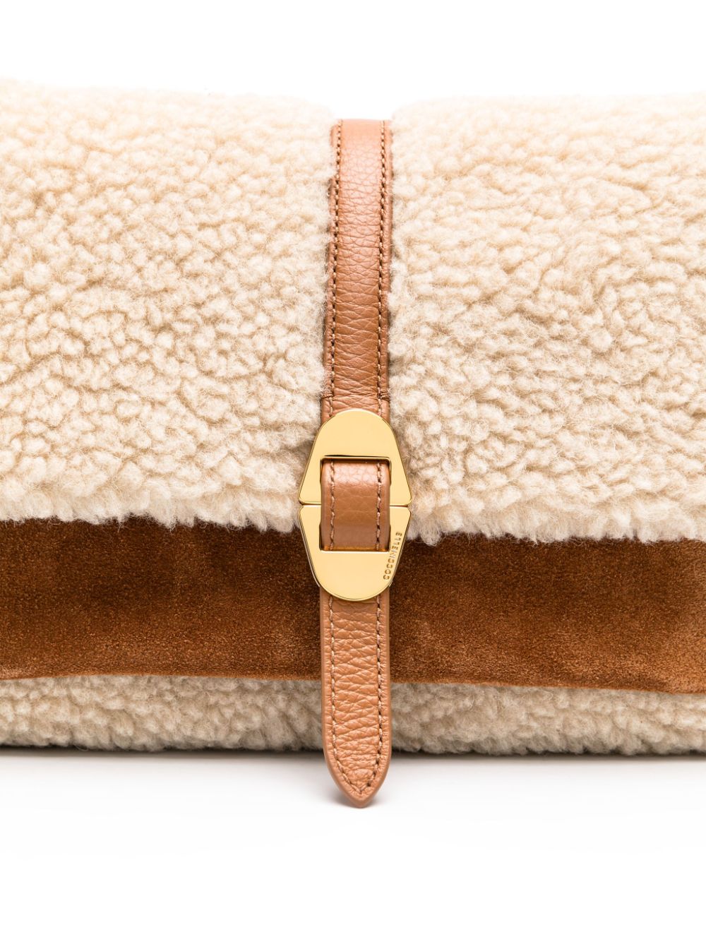 Shop Coccinelle Medium Dorian Cross Body Bag In Nude