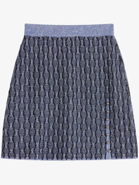 Lanvin patterned intarsia-knit mini skirt